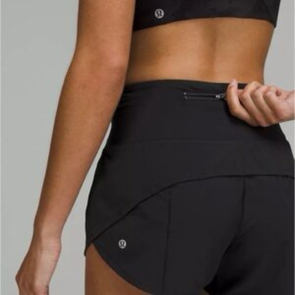 Lululemon Athletica Black Athletic Shorts High-Waisted Performance